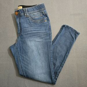 Democracy Women 12 Ab Technology Blue Mid Rise Skinny Jeggings